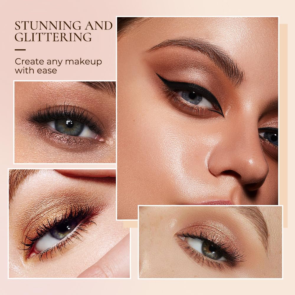 Eyeshadow Stick Set, 2025 New 16 Color Highlighter Eyeshadow Pencil Waterproof Glitter Eye Shadow Eyeliner Pen, Cream Eyeshadow Long Lasting Waterproof High Pigmented Eye Shadow (#13 Dark Blue)