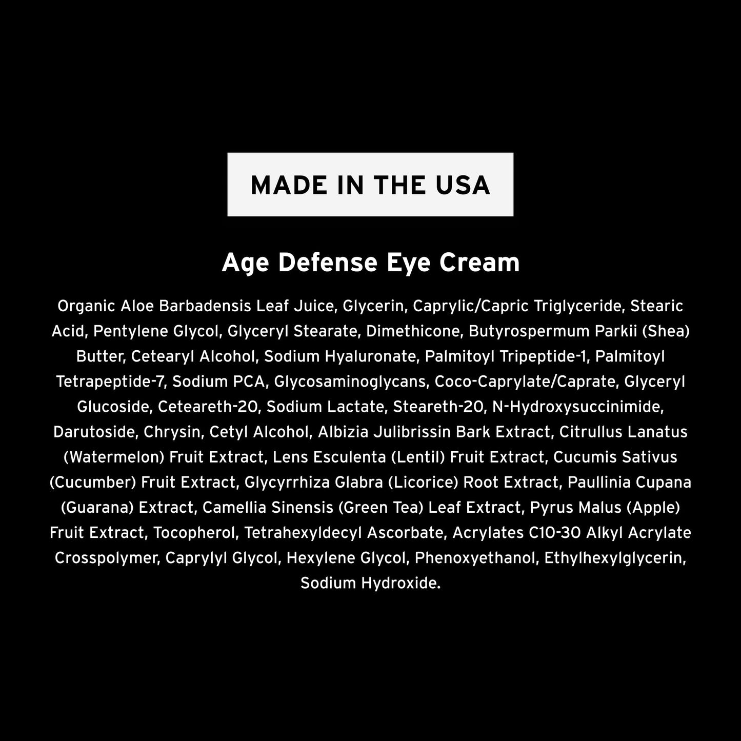 Supply Age Defense Eye Cream with Hyaluronic Acid, Shea Butter & Caffeine – Anti-Aging Eye Moisturizer Reduces Dark Circles, Puffiness & Under Eye Bags – Gentle Skincare – 0.5 oz