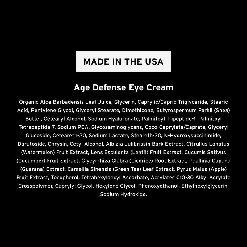 Supply Age Defense Eye Cream with Hyaluronic Acid, Shea Butter & Caffeine – Anti-Aging Eye Moisturizer Reduces Dark Circles, Puffiness & Under Eye Bags – Gentle Skincare – 0.5 oz