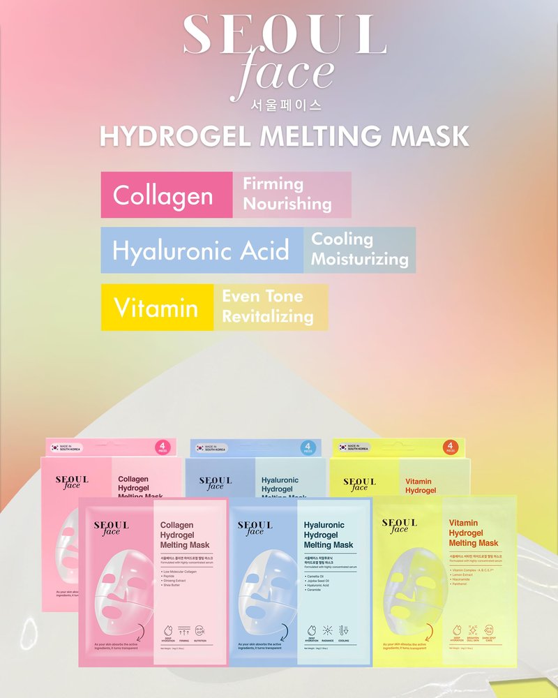 DERMAL Collagen Hydrogel Melting Jelly Gel Mask 4ea - Korean Overnight Face Mask - Deep Hydration, Skin Firming, and Wrinkle Care for Glassy Skon - Korean Skincare