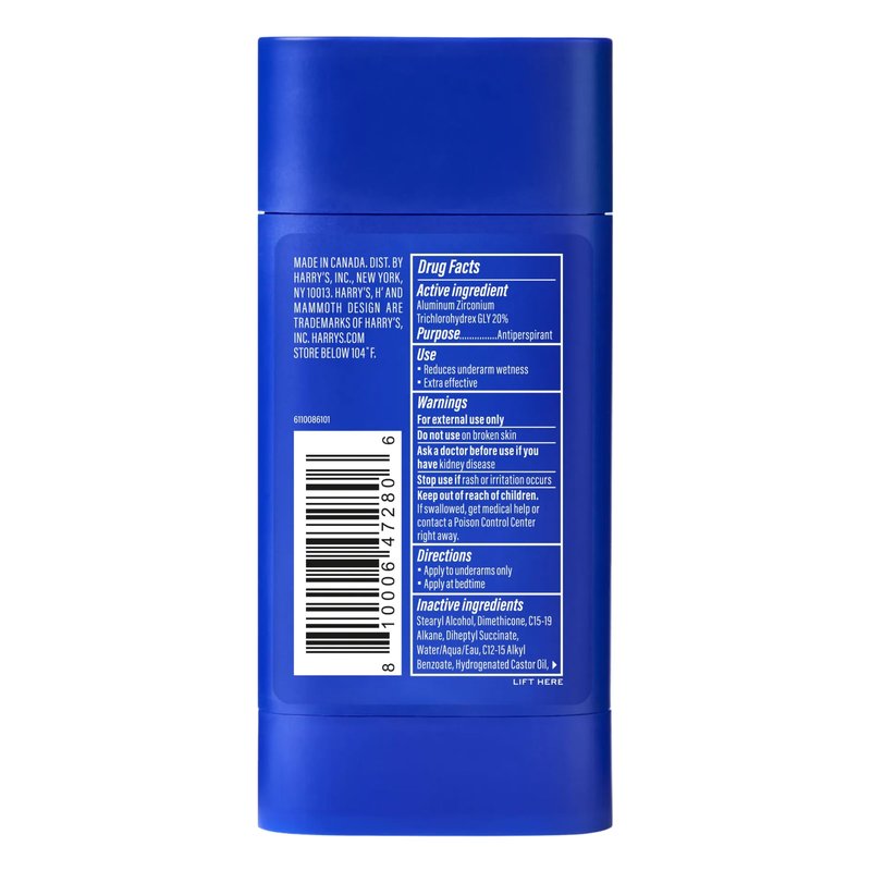 Harry's Extra-Strength Antiperspirant Deodorant, Sweat & Odor Control Antiperspirant for Men, Redwood, 2.5 oz Pack of 3