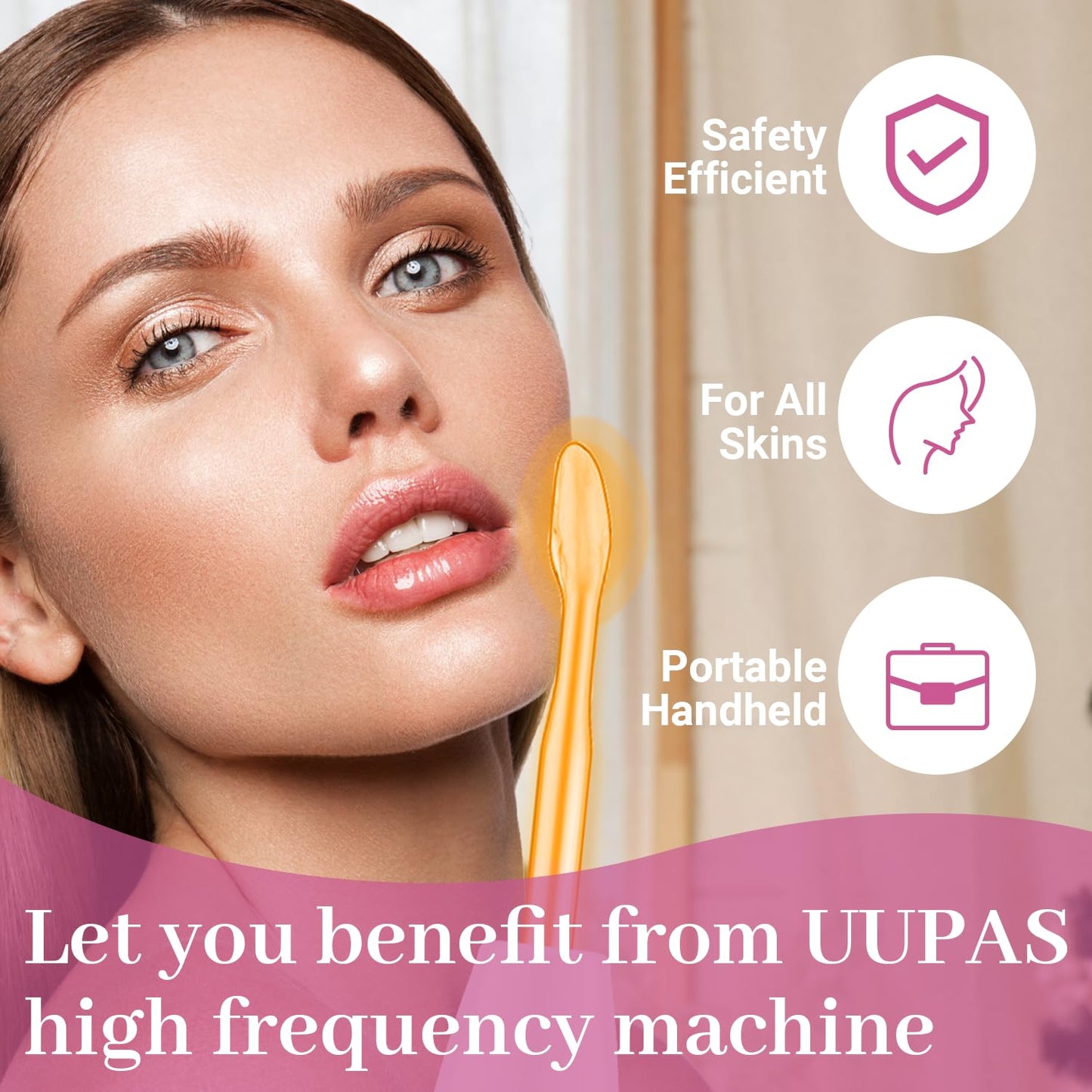 High Frequency Facial Wand - UUPAS Portable Handheld High Frequency