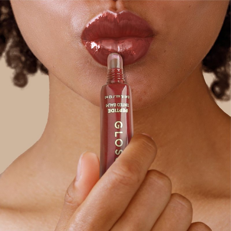 Absolute New York Gloss Slick Peptide Tinted Balm, Weightless and Non-Sticky, Soft Hydrated and Plump Lips (MLPT03 Strawberry Crush)