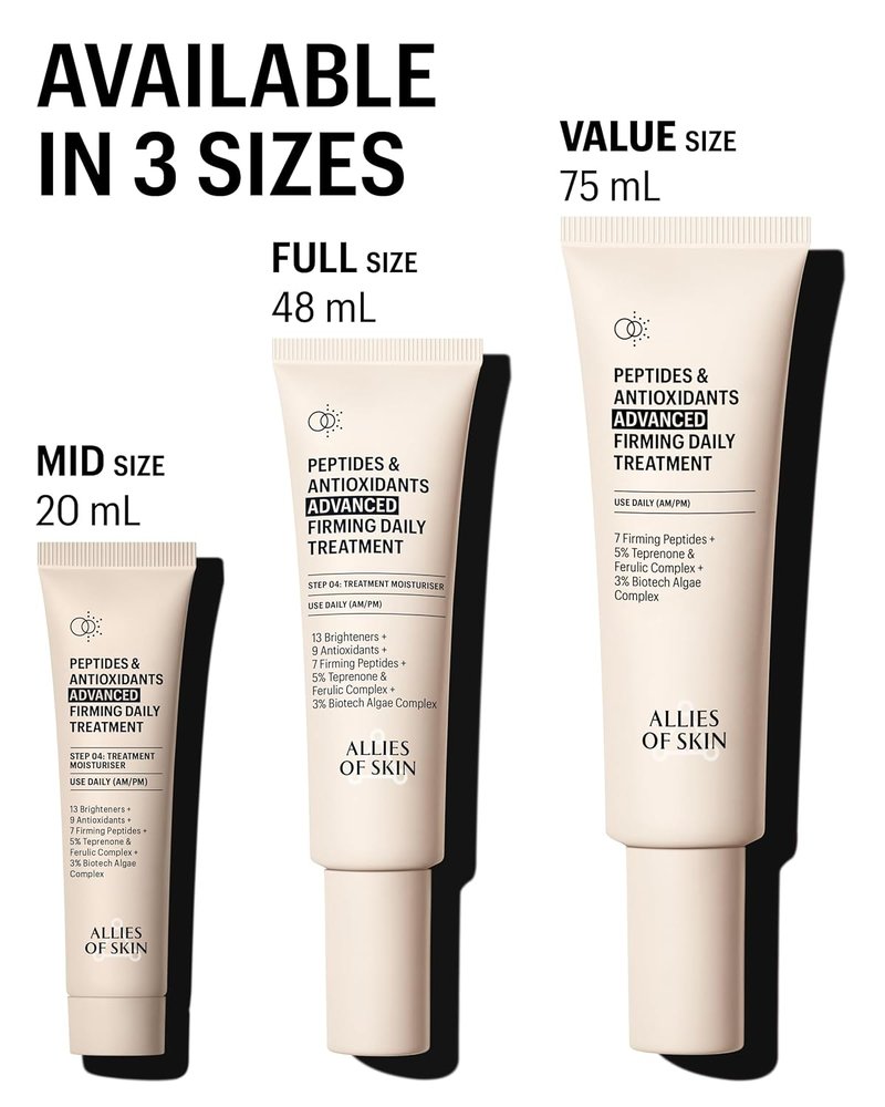 Allies of Skin Peptides Firming Eye Cream & Daily Moisturizer Duo - Anti-Aging Hydration for Face & Neck (0.5 oz / 1.6 oz)