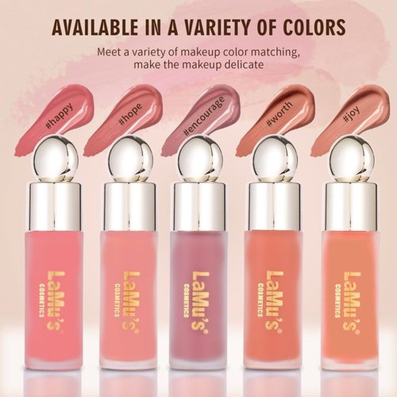 LaMu'S COSMETICS Soft Pinch Weightless Liquid Blush, Long-Lasting Beauty Natural Waterproof Face Liquid Blush For All-Day Wear (Encourage-Soft Neutral Pink, 0.25fl.oz/7.5ml)