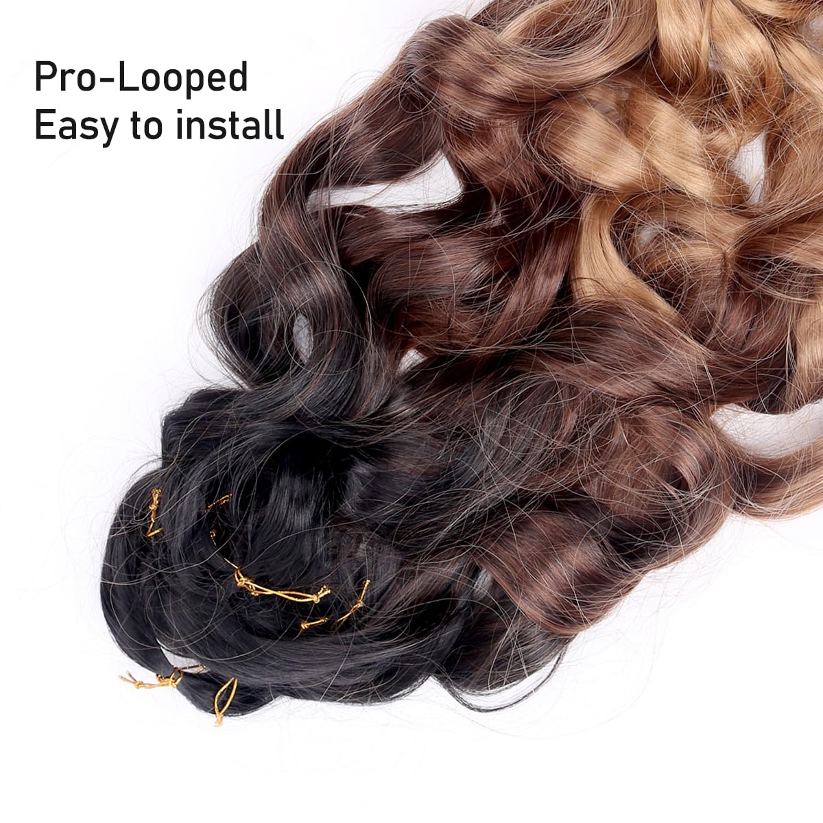 Amir Hair 8 packs French Curls Braiding Hair 20 Inch Loose Wave Braiding Hair Pre Stretched Synthetic Hair Extensions (C14) …