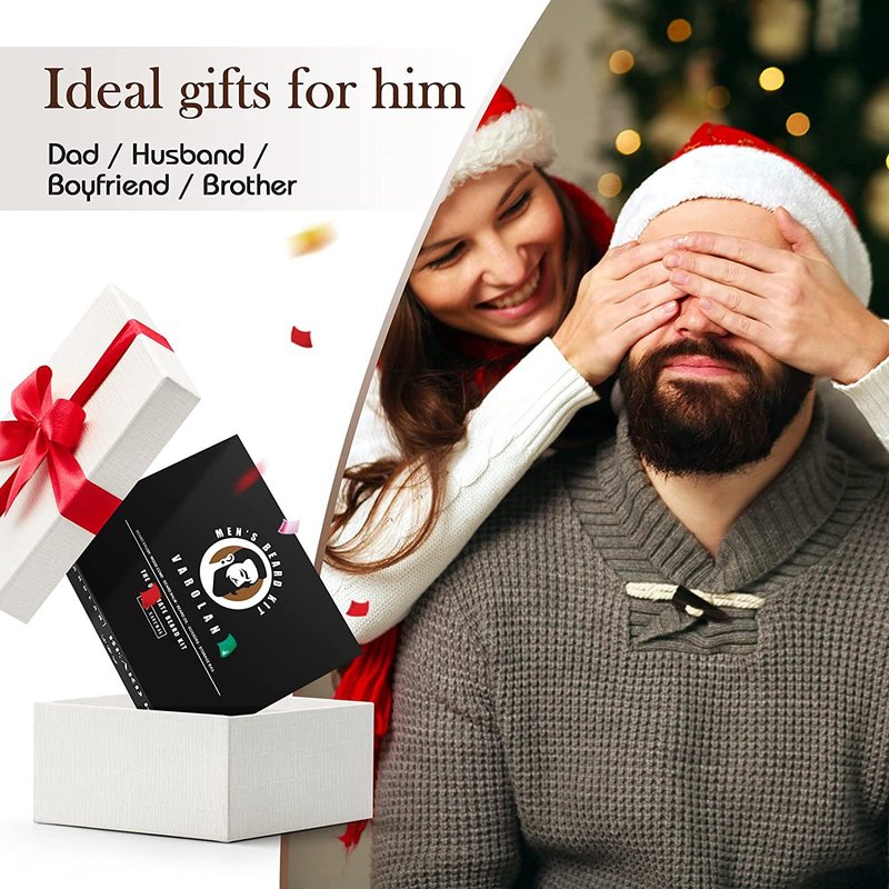 Varolan Birthday Gifts for Men, Mens Gifts, Unique Beard Care Kit for Men Best Friends Male Dad Brother Husband Fiance Him Boyfriend Coworker, Gift Ideas Gifts for Him
