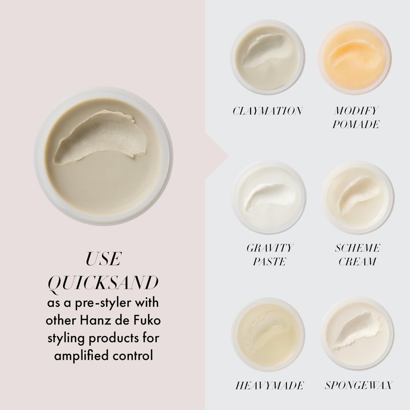 Hanz de Fuko Quicksand – Premium Men’s Hair Styling Wax & Dry Shampoo Combo – High Hold, Ultra Matte Finish – Certified Organic Ingredients, 2 oz. – 2 Pack