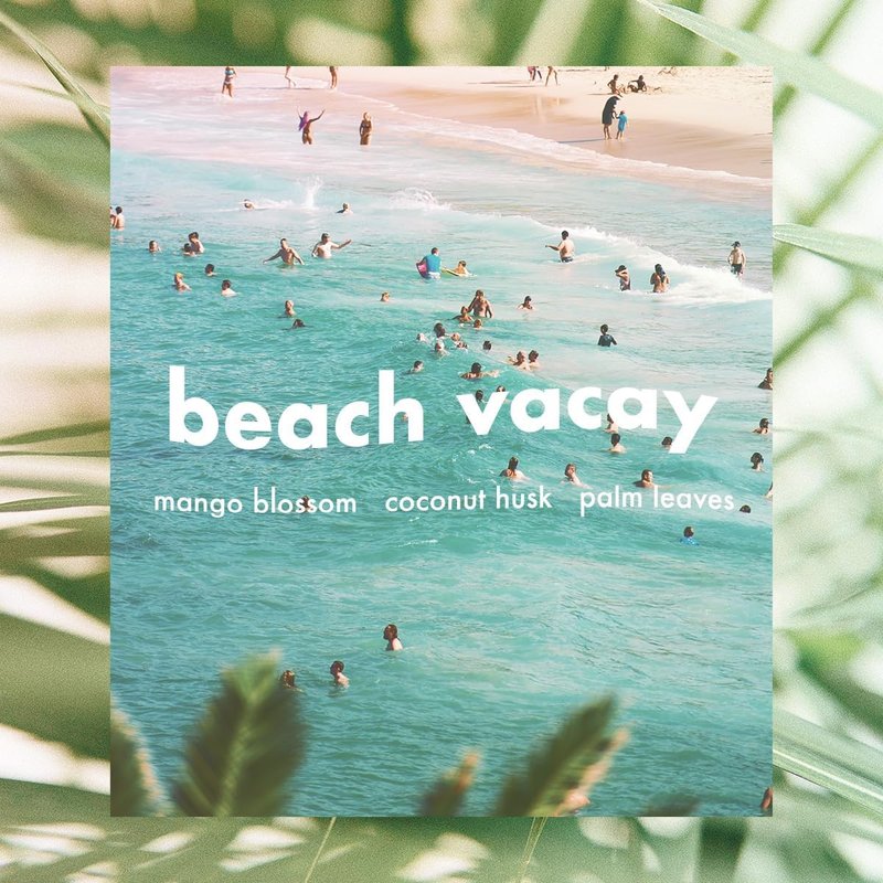 Moodcast Beach Vacay Luxury Hand Soap - Tropical Mango Blossom, Coconut Husk & Palm Leaf - Gentle Natural Hand Soap for Bathroom & Kitchen - Vegan, Paraben-Free & Sulfate-Free, Made in the USA