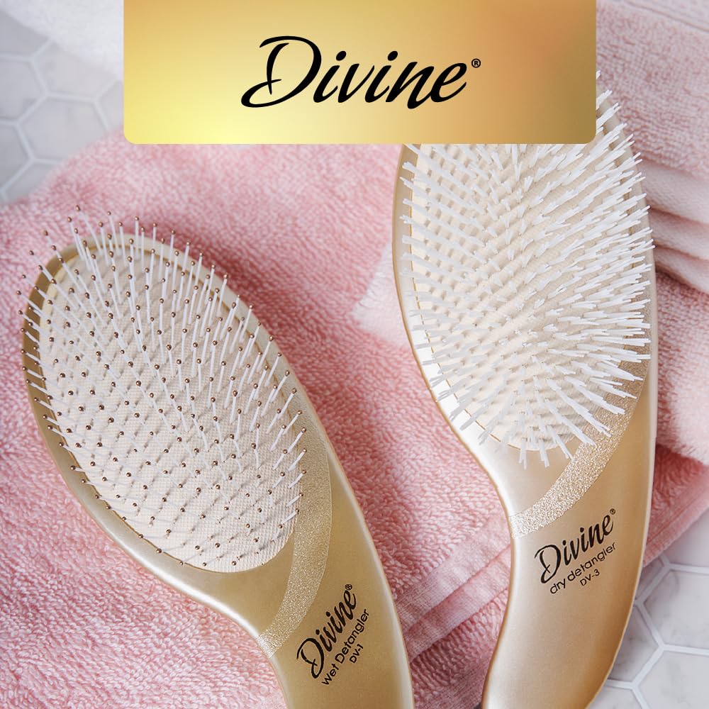 Olivia Garden Divine Revolutionary Hair Brush - Ergonomic Design, Gentle on Hair & Scalp