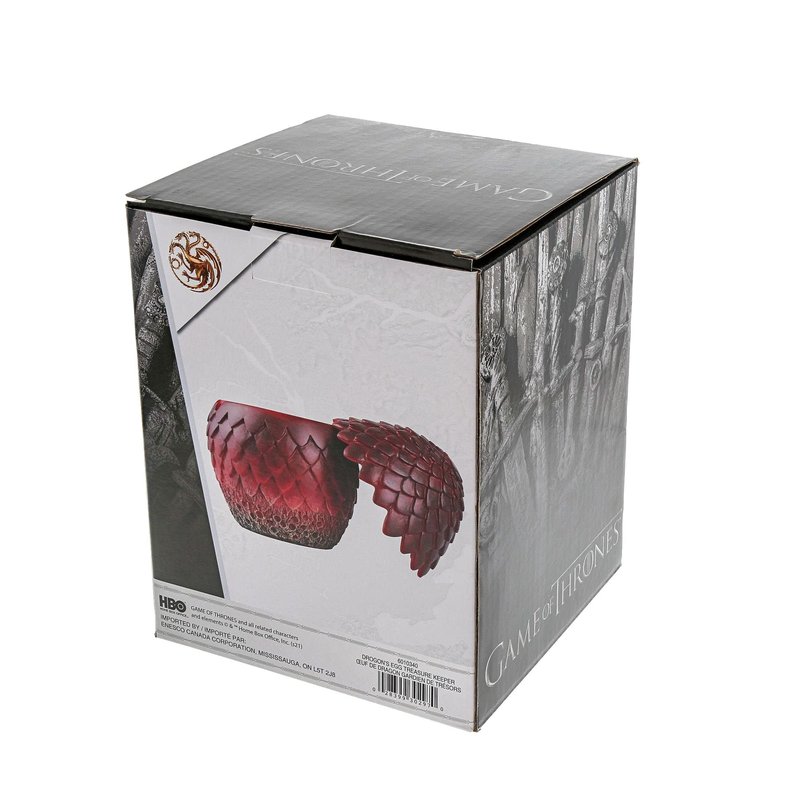 Department 56 Game of Thrones Drogon's Egg Keepsake Holder Trinket Box, 4.92 Inch, Red