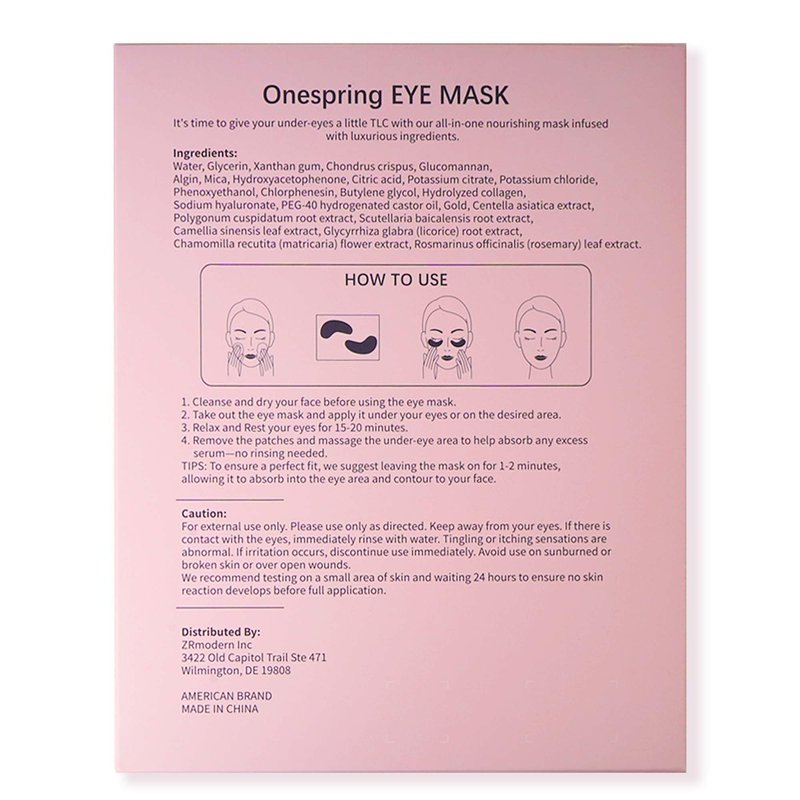Onespring Under Eye Patches (24 Pairs) - Bridesmaid Gift, Gift for Her - 24K Gold Under Eye Masks for Dark Circles, Puffy Eyes, Wrinkles - Rejuvenating & Revitalizing Eye Skincare Treatment