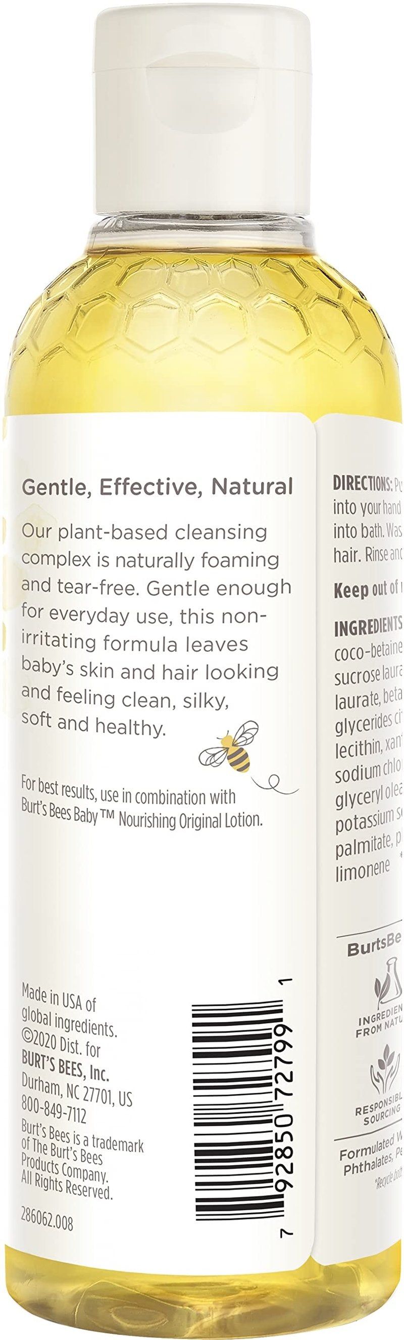 Burt's Bees, Baby Bee No Tear Shampoo & Body Wash, 8 oz