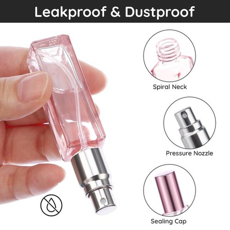 Segbeauty 5pcs 10ML Perfume Travel Refillable, Mini Cologne Perfume Bottles Empty, Portable Atomizer Sprayer for Perfume Travel Size Spray Bottle Pocket Glass Spray Bottles Toiletries Sample Dispenser