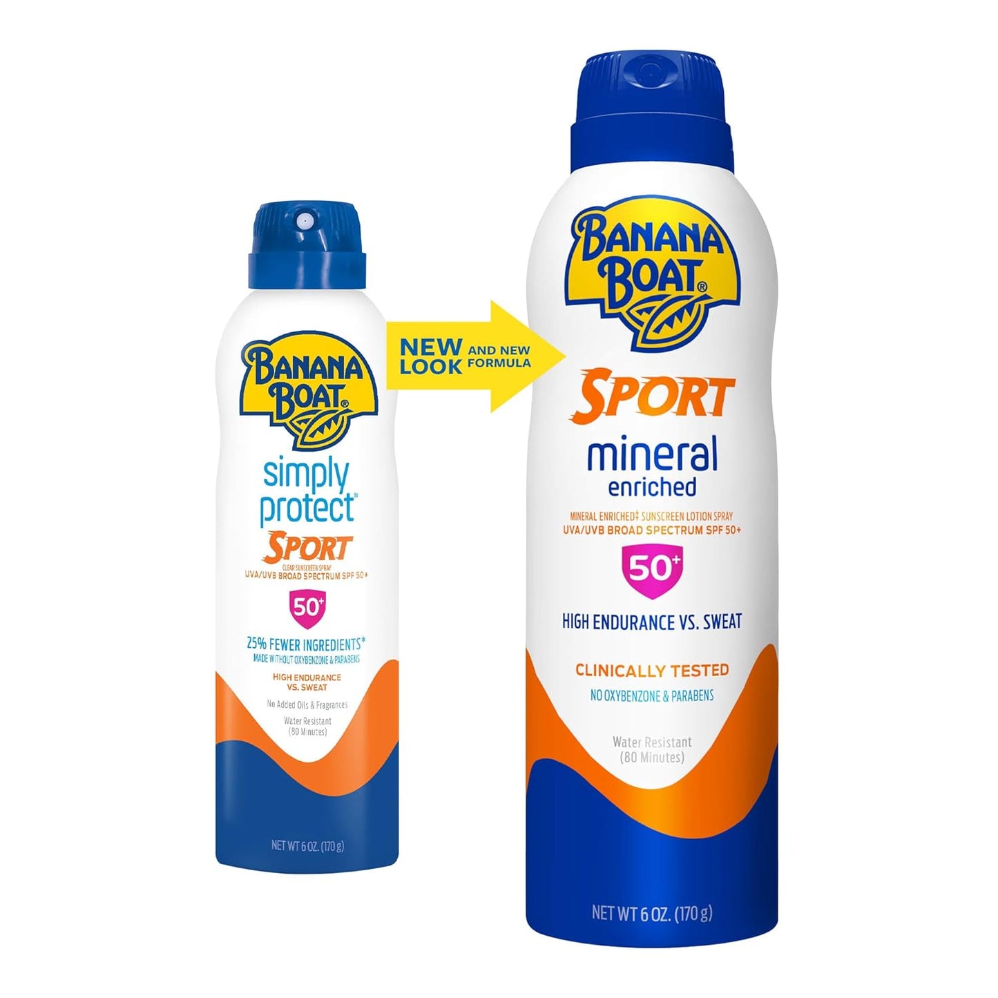 Banana Boat Sensitive 100% Mineral Sunscreen Lotion SPF 50 Twin Pack | Body Sunscreen, Sensitive Skin Sunblock, Oxybenzone Free Sunscreen, Banana Boat Mineral Sunscreen SPF 50, 6oz each