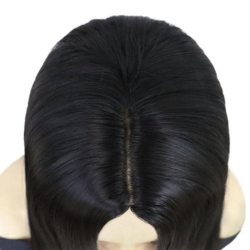 GNIMEGIL 25inch Long Straight Black Wigs for Women Witch Cosplay Gothic Costume Fake Scalp Witch Wig