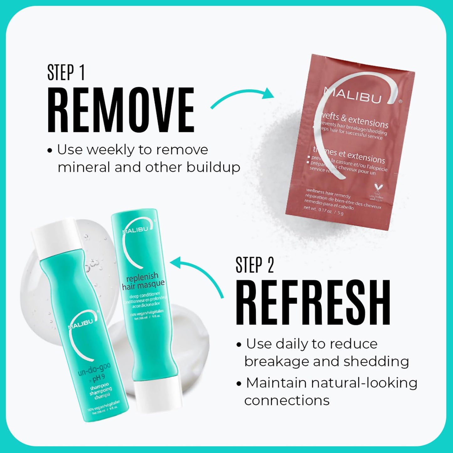 Malibu C Un-Do-Goo Clarifying Shampoo - Sulfate-Free, Removes Product Build-Up & Restores Shine