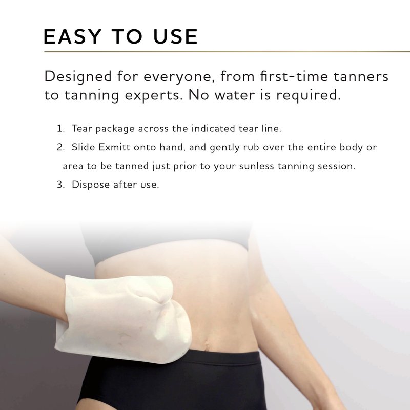 Norvell Pre Sunless Tan Body Buff eXmitt - Pack of 10 Disposable/Single-Use Exfoliating Mitt for use before Self Tanner
