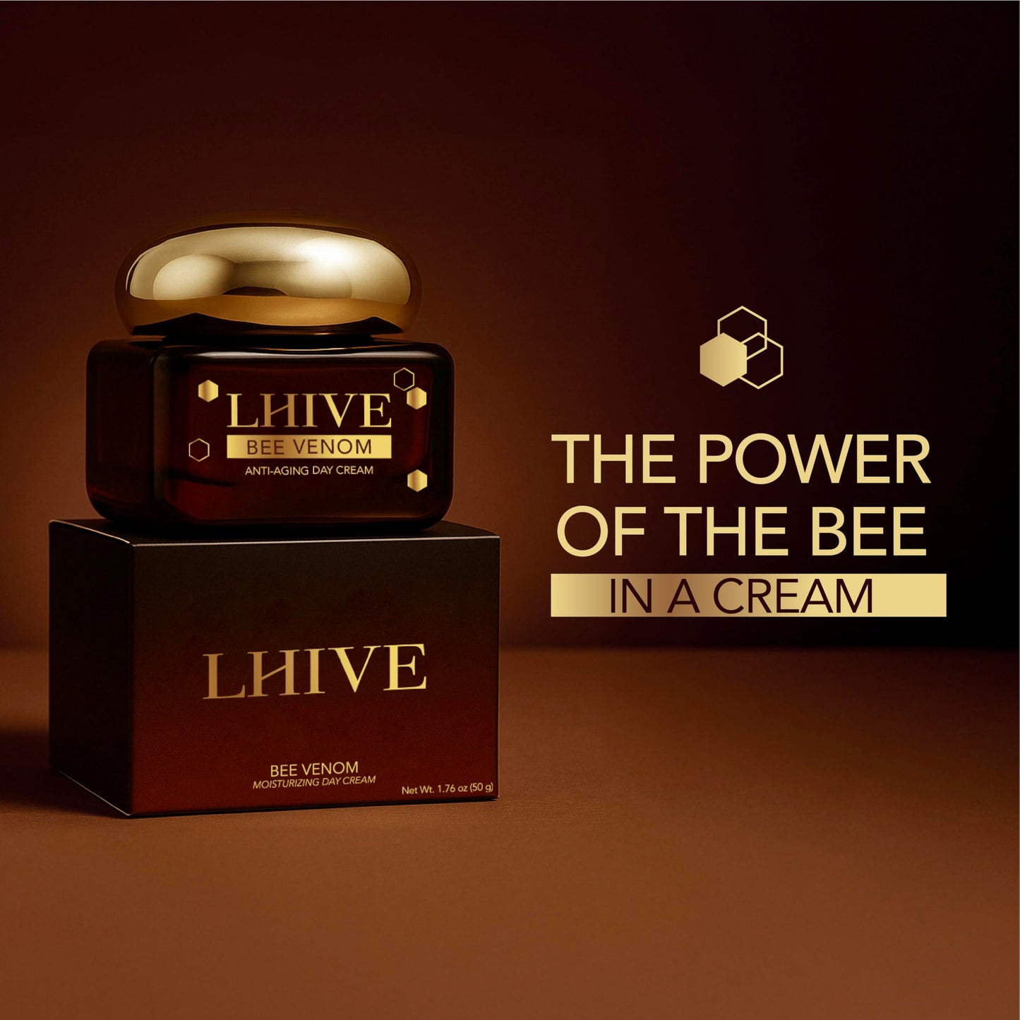 LHIVE Bee Venom Anti-Aging Face & Neck Cream | Anti-Wrinkle Moisturizer That Firms & Tightens | Instant Face Lift | Non-Greasy & Fast-Absorbing | Manuka Honey, Aloe Vera & Squalane | 1.7 oz