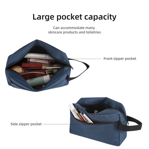 Icramsy Travel Toiletry bag Toiletry bag for women men Hanging toiletry bag Cosmetic bag Travel accessories for Women Men(Navy blue)