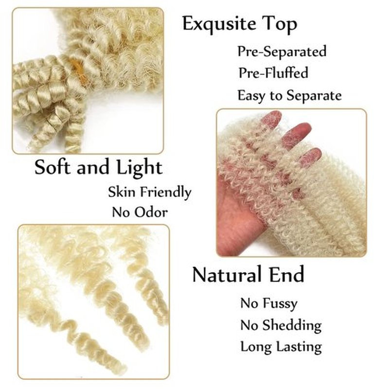 8 Inch Springy Afro Twist Hair Marley Twist Braiding Hair 8 Packs Kinky Twist Hair Short Marley Hair Wrapping Hair for Soft Locs Passion Hair Extensions