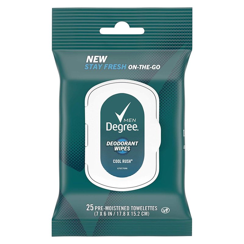 Degree Men On-The-Go Deodorant Wipes Cool Rush