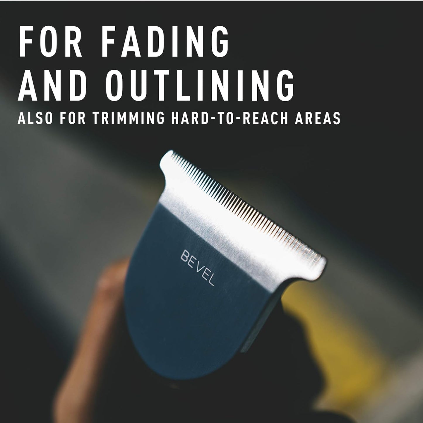 Bevel T Blade Trimmer Head Attachment for Increased Control, Fading, and Outlining - Compatible With Bevel Trimmer Only - For Men, Silver