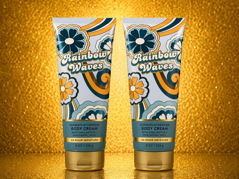 2 Rainbow Waves LOVE ALWAYS WINS ULTIMATE HYDRATION BODY CREAM LOTION 8 oz