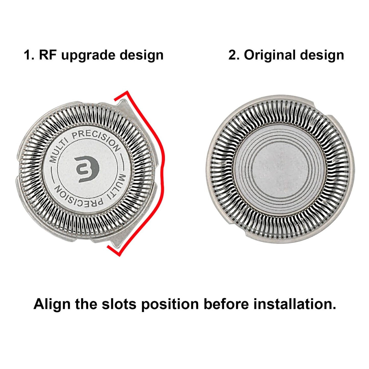 SH30 Replacement Heads for Philips Norelco Shaver Series 3000, 2000, 1000 and S1560, Blades for Razor 2400, 3600, 3800, 6-Pieces Pack