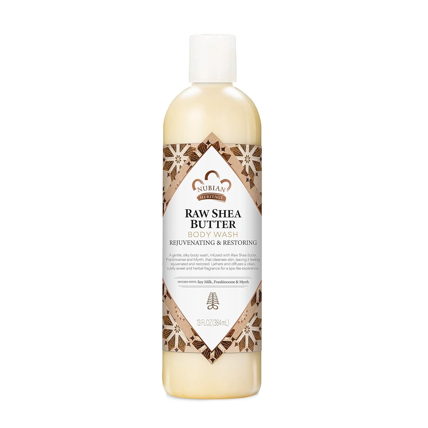 Nubian Heritage Body Wash for Dry Skin Raw Shea Butter Paraben Free Body Wash, 13 Fl Oz (Pack of 2)