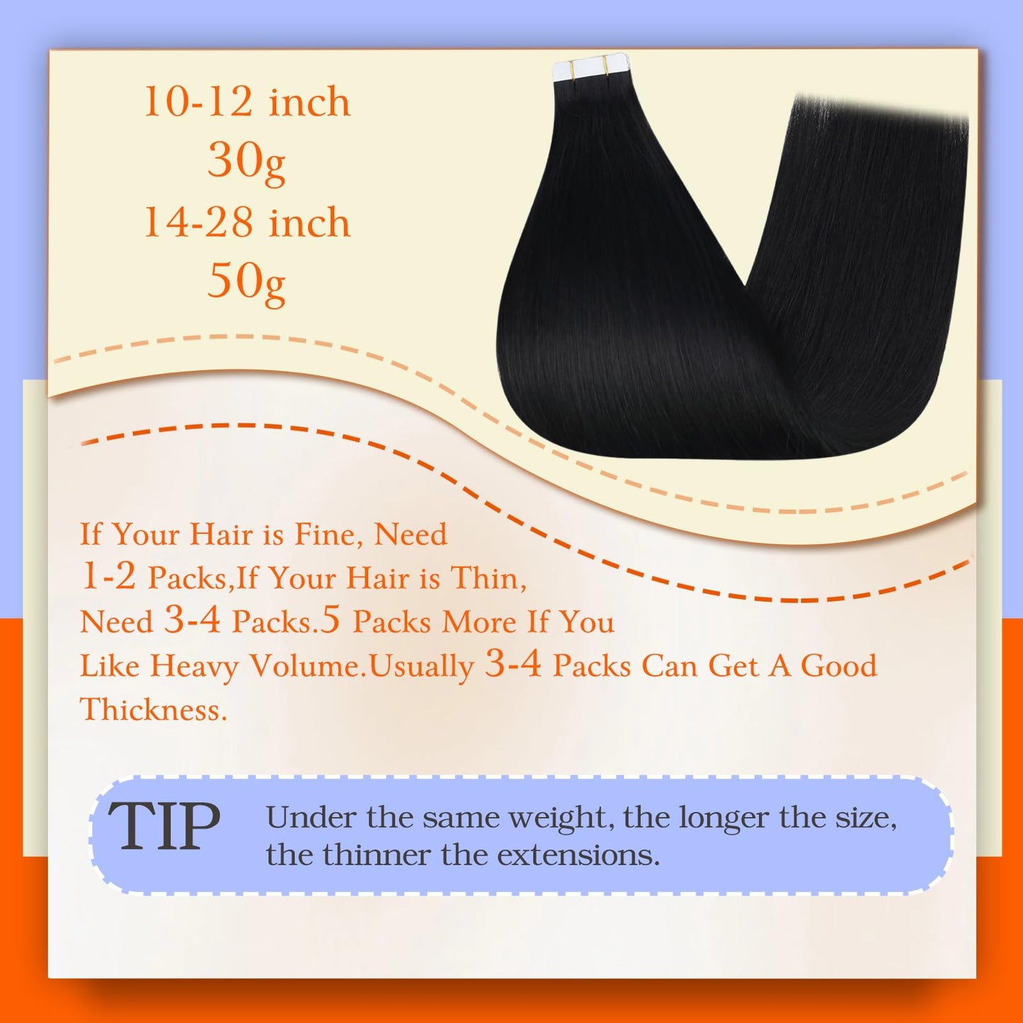 Full Shine Seamless Tape in Real Hair Extensions Color 1 Jet Black Double Sided Tape in Hair Extensions Human Hair 12 Inch Short Hair Cut Layered Hair Style 30G 20Pcs Adhesive Tape ins Thick End