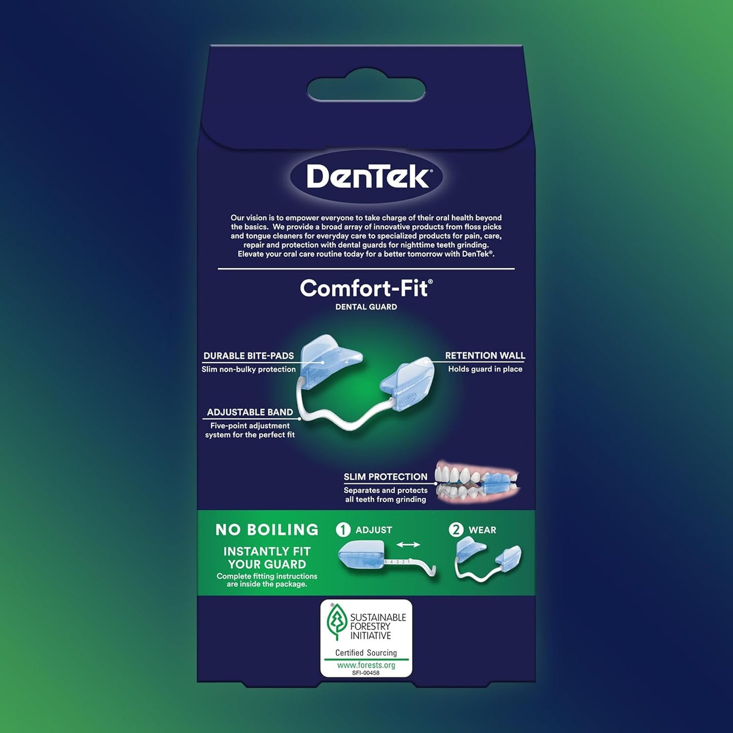 DenTek Comfort-Fit Night Guard for Teeth Grinding + 90 Efferdent Cleanser Tablets