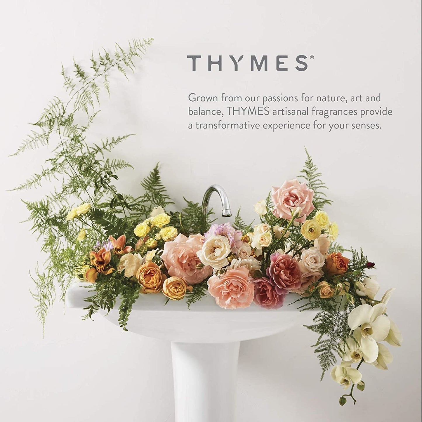 Thymes Hard-Working Hand Cream - Hand Moisturizer with Shea Butter, Sunflower Seed Oil & Pro-vitamin B5 - For Women & Men - Travel Size - Skin Care (Cyprus Sea Salt, 2.5 fl oz)