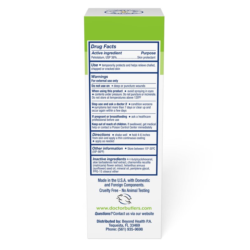 Doctor Butler’s Soothing Incontinence Spray - Barrier Spray for Incontinence with Touchless Application to Help Protect Sensitive Irritated Skin Caused by Adult Incontinence (3 oz)