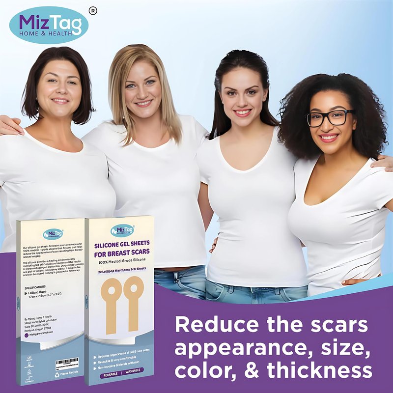 Breast Surgery Recovery Supplies - Silicone Sheets for Healing - Augmentation Essentials - Comfortable Under Post-Op Bra