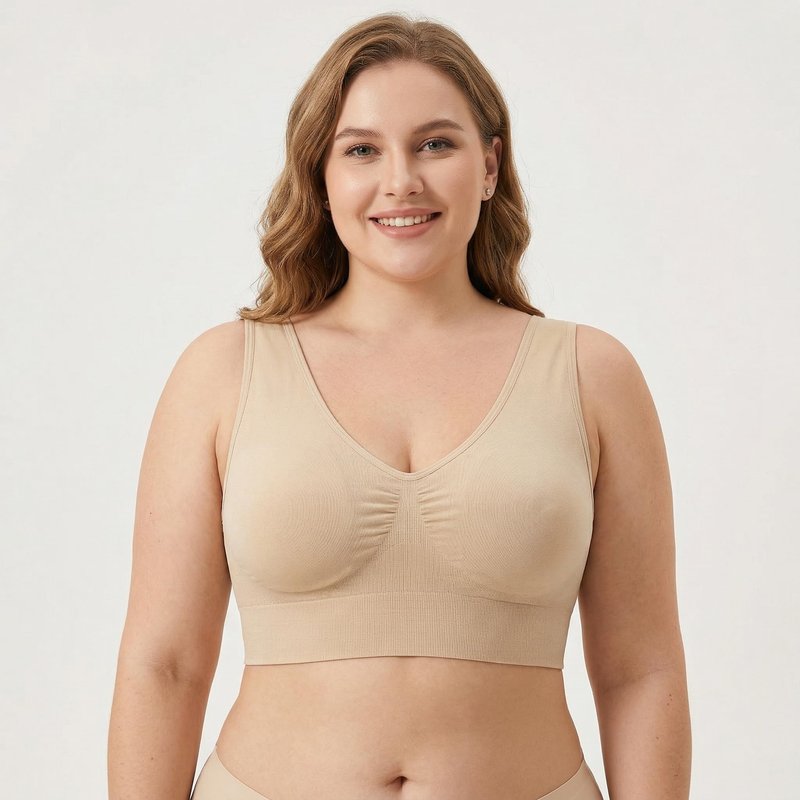 Hiking Gril Women's Comfort Wirefree Bralette Unpadded Sleep Yoga Bra HBF 3XL