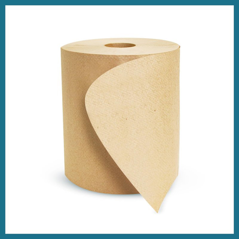 Morsoft by Morcon Paper R6800 Universal Hardwound Roll Towels, 100% Recycled Fibers, 6 Rolls X 800 ft Brown Paper Towels