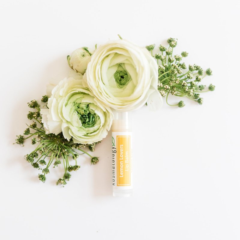 Kosmatology Organic Lemon Sage Lip Balm - Lemon Lovers 4 Pack | Beeswax Free | Vegan | 100% Natural Moisturizer for Cracked & Dry Lips