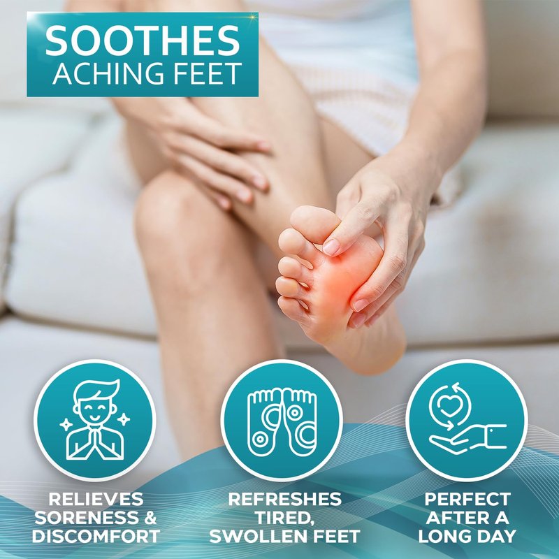 Magnesium Spray for Feet - With Castor Oil- Topical Foot Application for Women, Men, Kids and Adults - Extra Strength with Magnesium Chloride for Leg Spasms, Muscle Cramps and Restless Legs