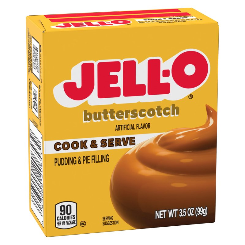 Jell-O Cook & Serve Butterscotch Pudding & Pie Filling Mix, 3.5 oz Box