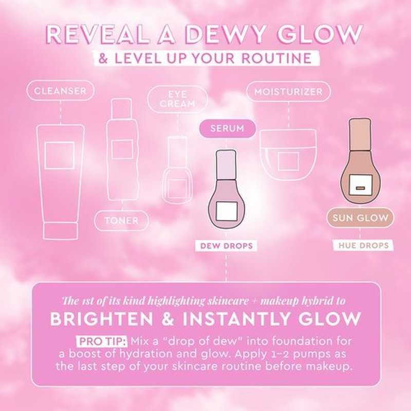 Glow Recipe Niacinamide Dew Drops Face Serum - Hydrating Korean Skincare & Illuminating Makeup Primer for Dewy, Glass Skin - Hyaluronic Acid Serum for Brightening, Plumping & Highlighting (15ml)