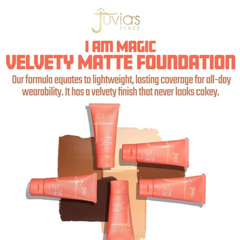 Juvia's Place I Am Magic Velvety Matte Liquid Foundation 430 - Rio - Tan w/Golden, Olive Undertone, Makeup Foundation Full Coverage, Lightweight, Long Wear, Velvety Matte Finish