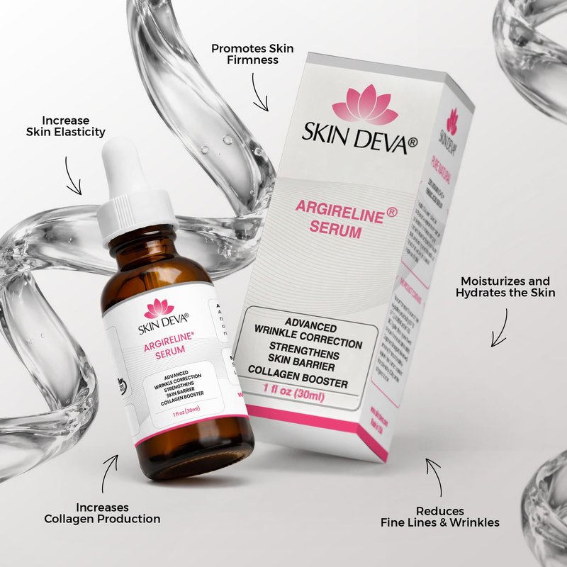Skin Deva Argireline® Peptide Serum with Hyaluronic Acid – Acetyl Hexapeptide-8 Formula – Hydrating Anti-Aging Face Serum for Fine Lines & Smoother-Looking Skin (PACK OF 2)