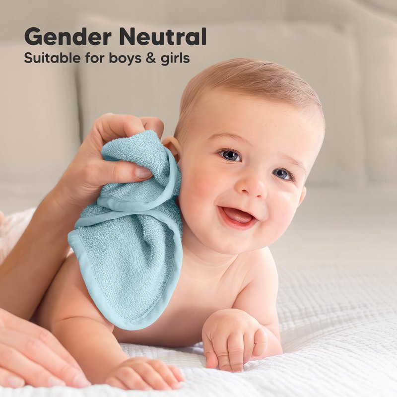 6-Pack Baby Washcloths, Soft Absorbent Washcloths for Face, Body (Depths)