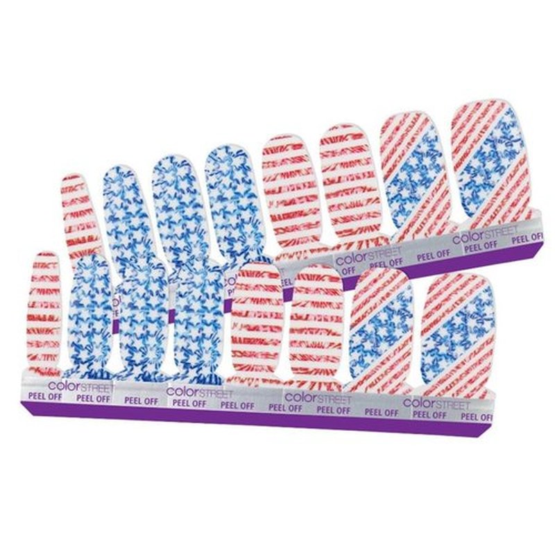 Flag You're It - Color Street Nail Strips (4th of July), Red, White & Blue American Flag Design, FDF272