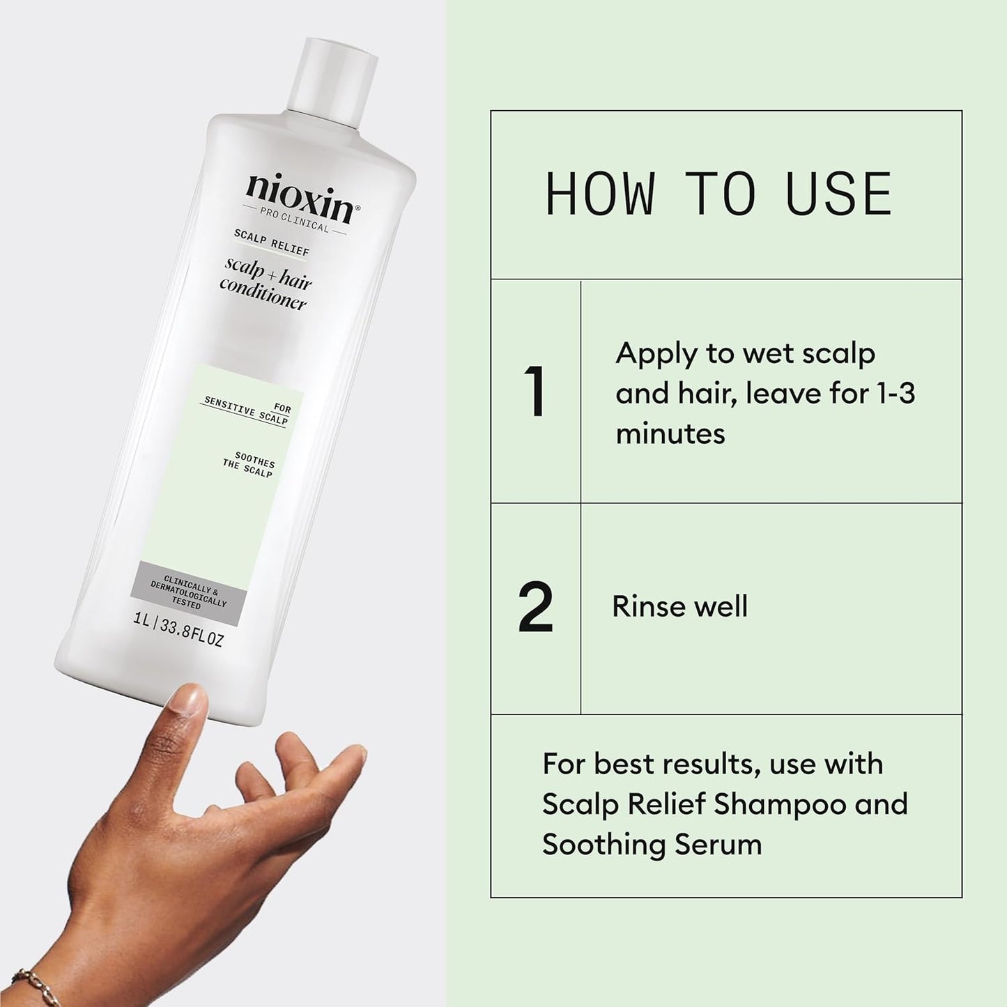 Nioxin Scalp Relief Hair Conditioner | Soothes, Hydrates, & Thickens Hair | For Sensitive, Dry, and Itchy Scalp | Made with Aloe Vera & Vitamin E