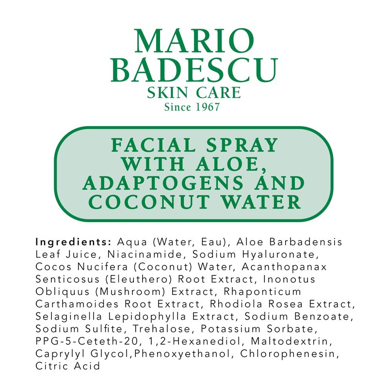 Mario Badescu Facial Spray with Aloe, Chamomile and Lavender for All Skin Types | Face Mist that Hydrates and Restores Balance & Brightness | 8 FL OZ