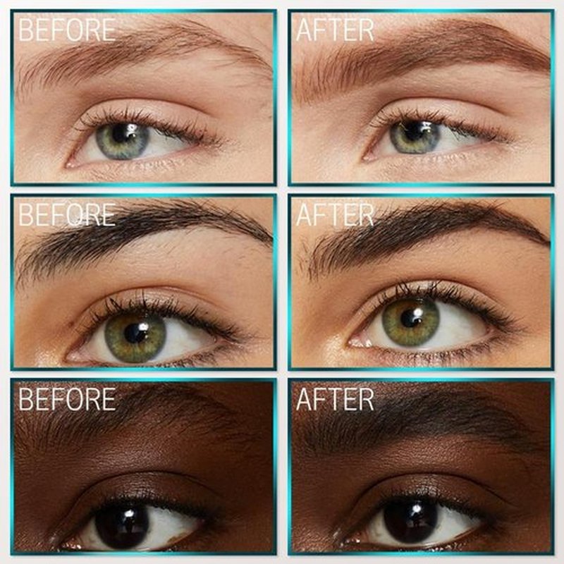 Microblading Eyebrow Pencil, 2024 NEW Magic Eyebrow Tattoo Pencil 4 Fork Tip, Create Natural Hair-Like Brows, Waterproof Brow Pencil with Micro-Fork Tip (Black A)