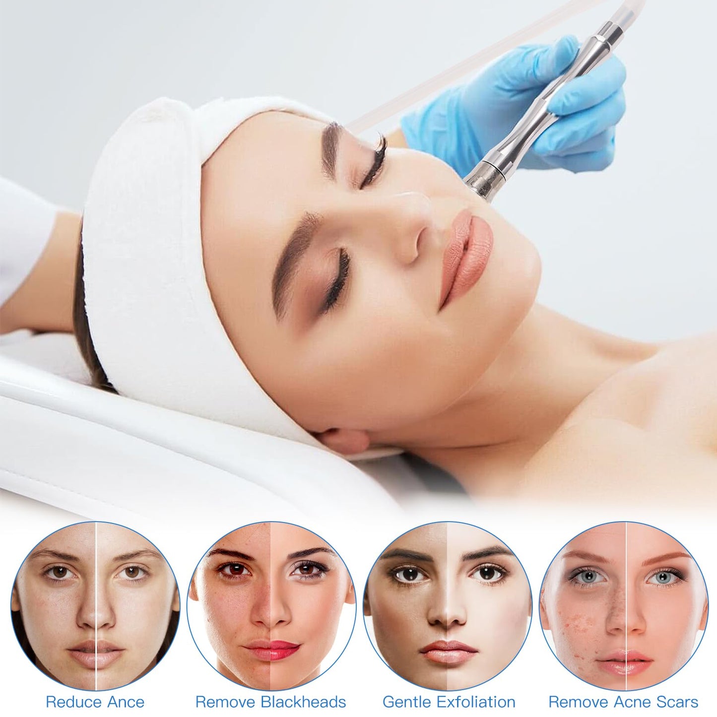 Dermabrasion Replacement Tips, 6 pcs Diamond Accessories for Diamond MachineTool, Ideal for Exfoliator Home Facial Dermabrasion Tool ( 6 Tips )