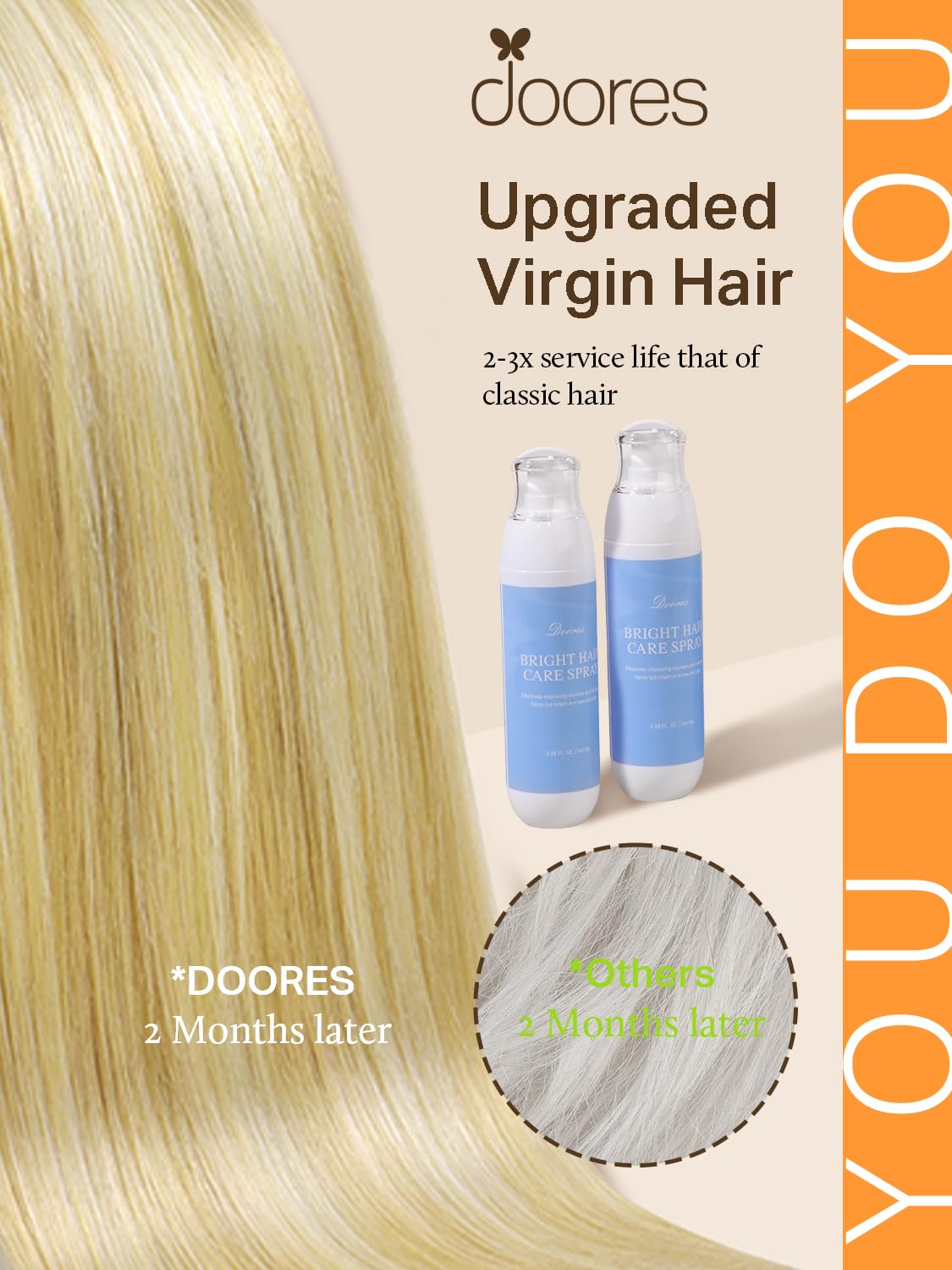 DOORES Tape in Hair Extensions, Drity Blonde Mixed Platinum Blonde 10pcs 25g 14 Inch, Human Hair Extensions Tape in Natural Hair Invisible Tape in Hair Extensions